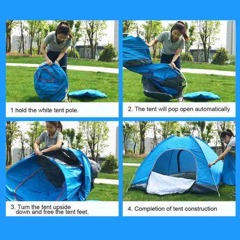 Cheap Goat Tents Automatic Camping Tent 1 2 Person Family Tent Double Protable Backpacking Setup Awning Tent Instant Outdoor Hiking Travel L H3b0   